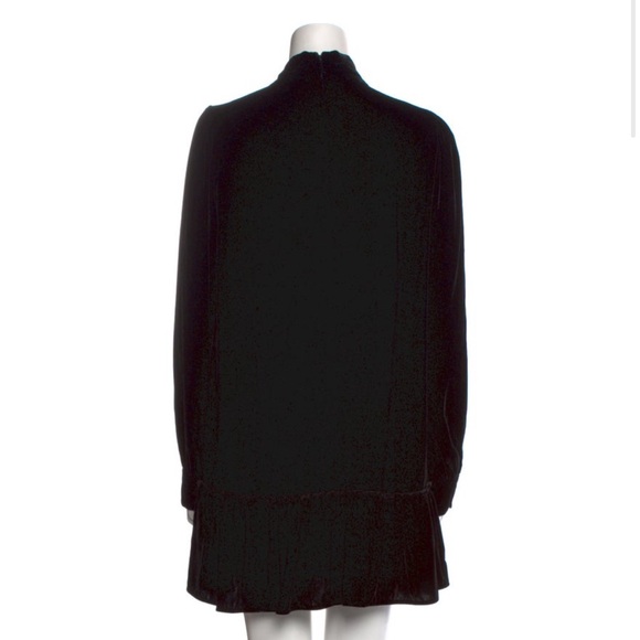 Kate Spade black velvet tie neck dress - Picture 4 of 4